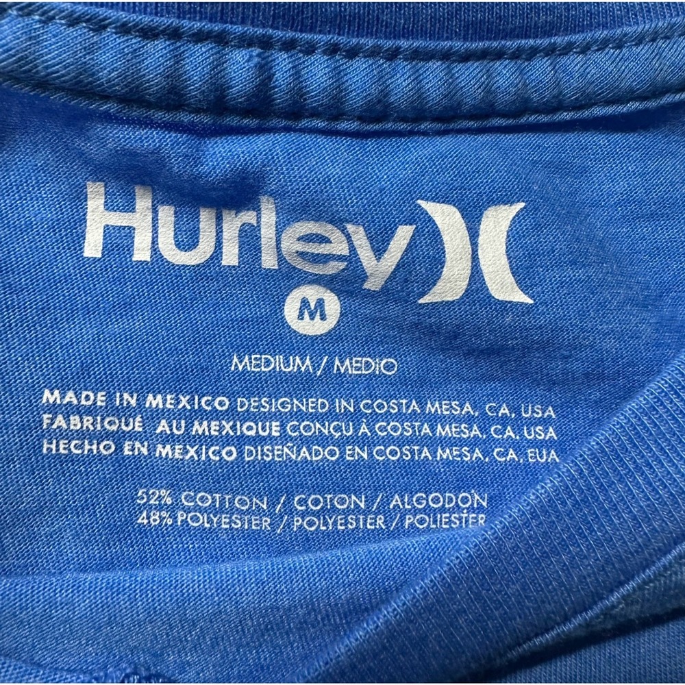 Hurley T Shirt Bundle Mens Size M Blue White Graphic Tee Surf Skate - Picture 3 of 12